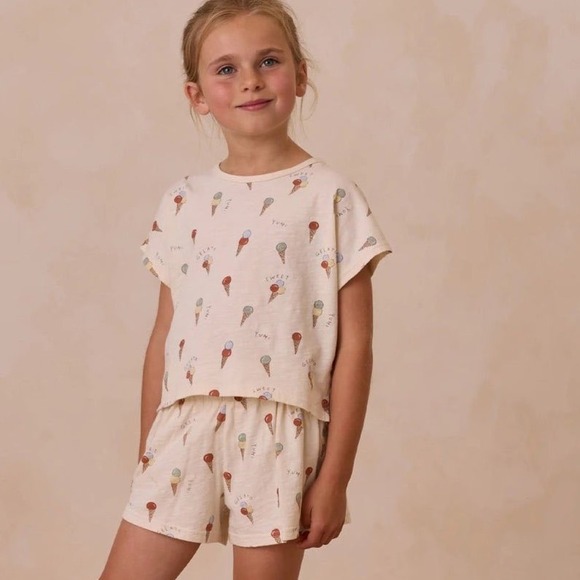 Rylee + Cru Other - Rylee + Cru Gelato Raegan Set Youth Girl 8-9Y Natural Sad Beige Boho Granola